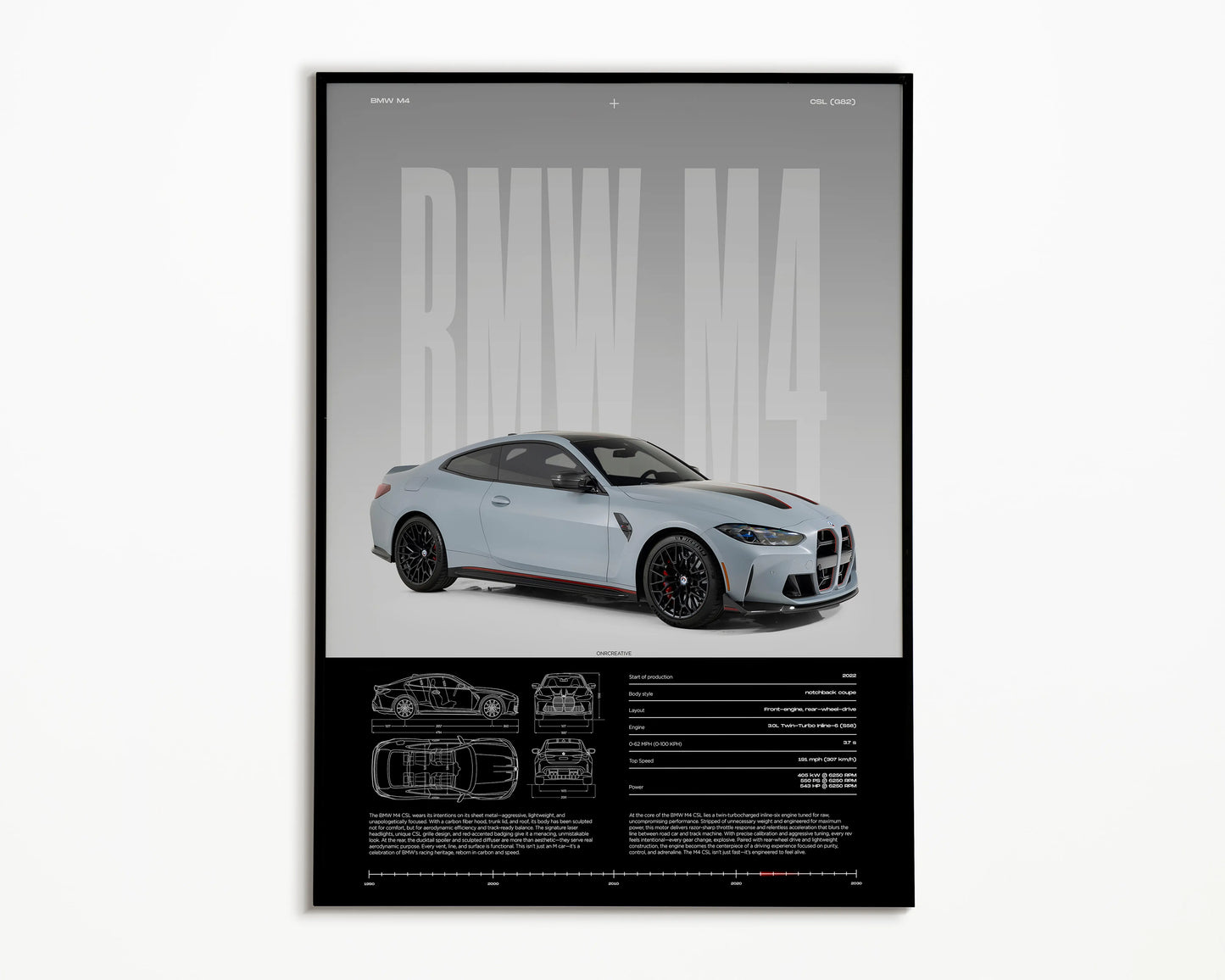 BMW M4 CSL Poster – Raw Power, Track-Ready Elegance