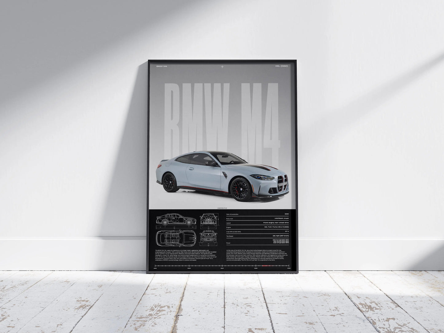 BMW M4 CSL Poster – Raw Power, Track-Ready Elegance