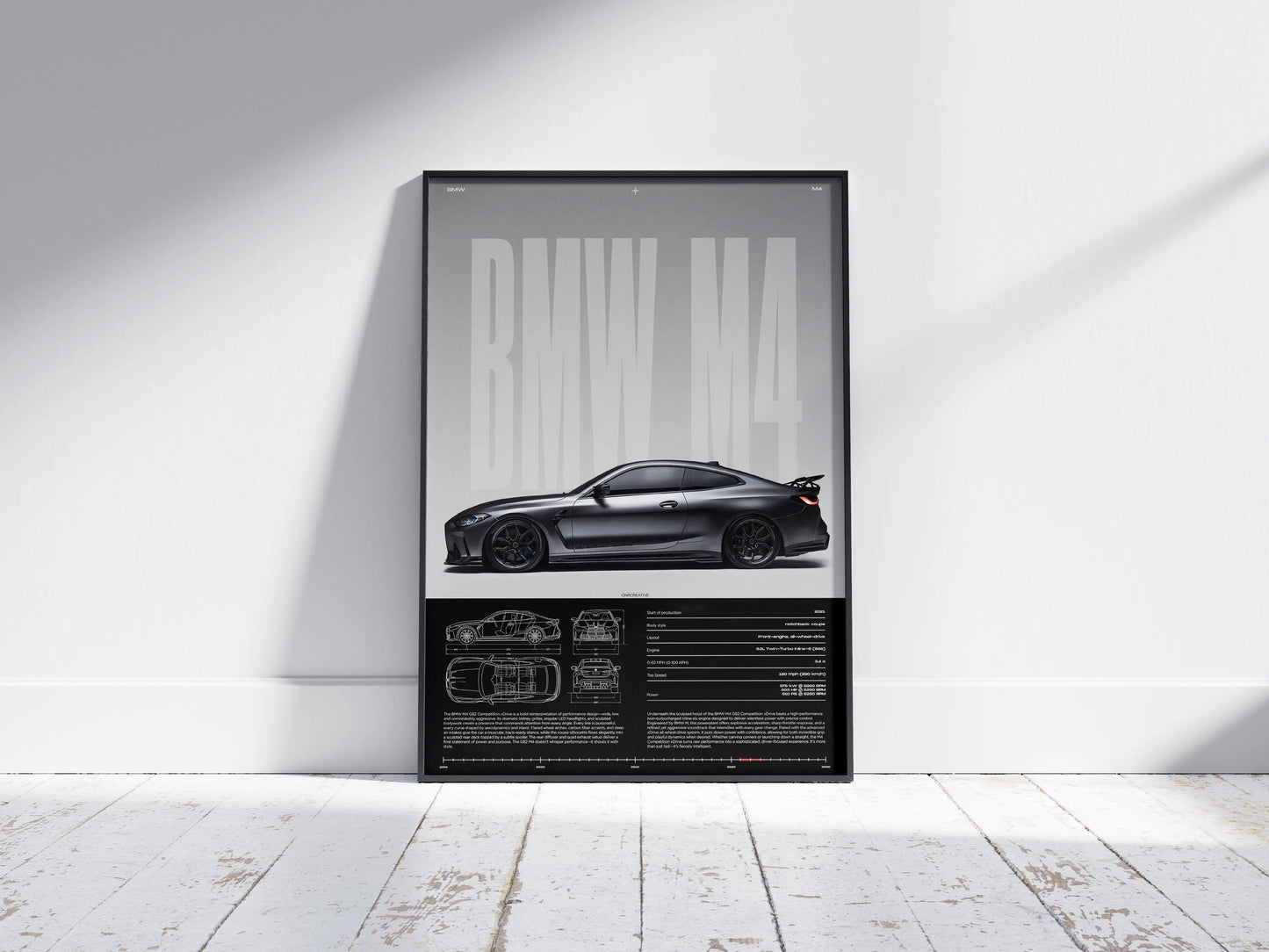 BMW M4 Competition Wall Art – BMW M4 G82 Competition - ONRCreative