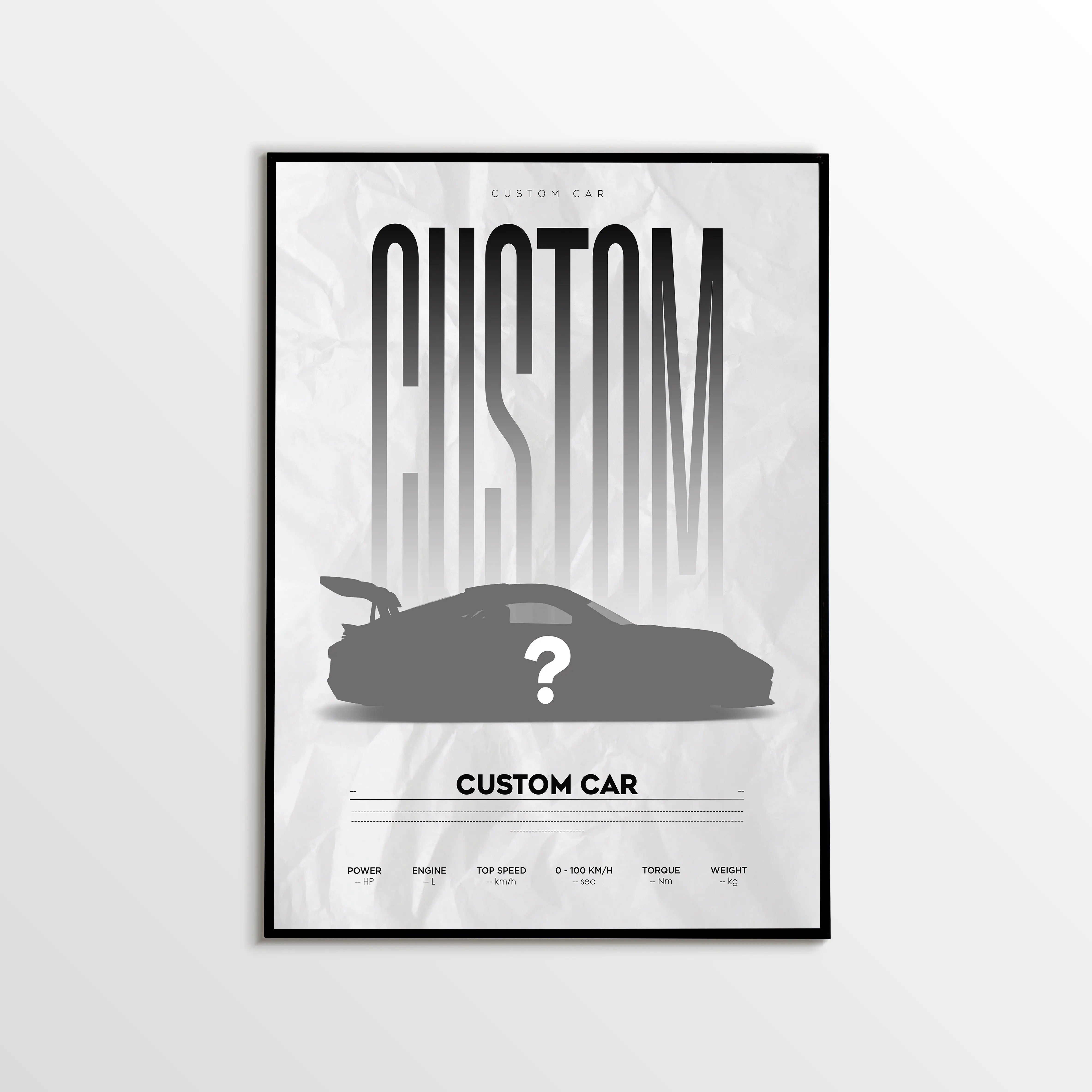 Custom Car Poster – Personalized Automotive Wall Art ONRCreative