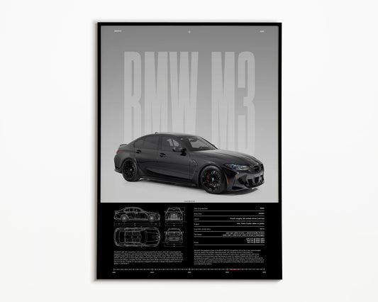 BMW M3 Competition Wall Art – BMW M3 G80 Competition - ONRCreative