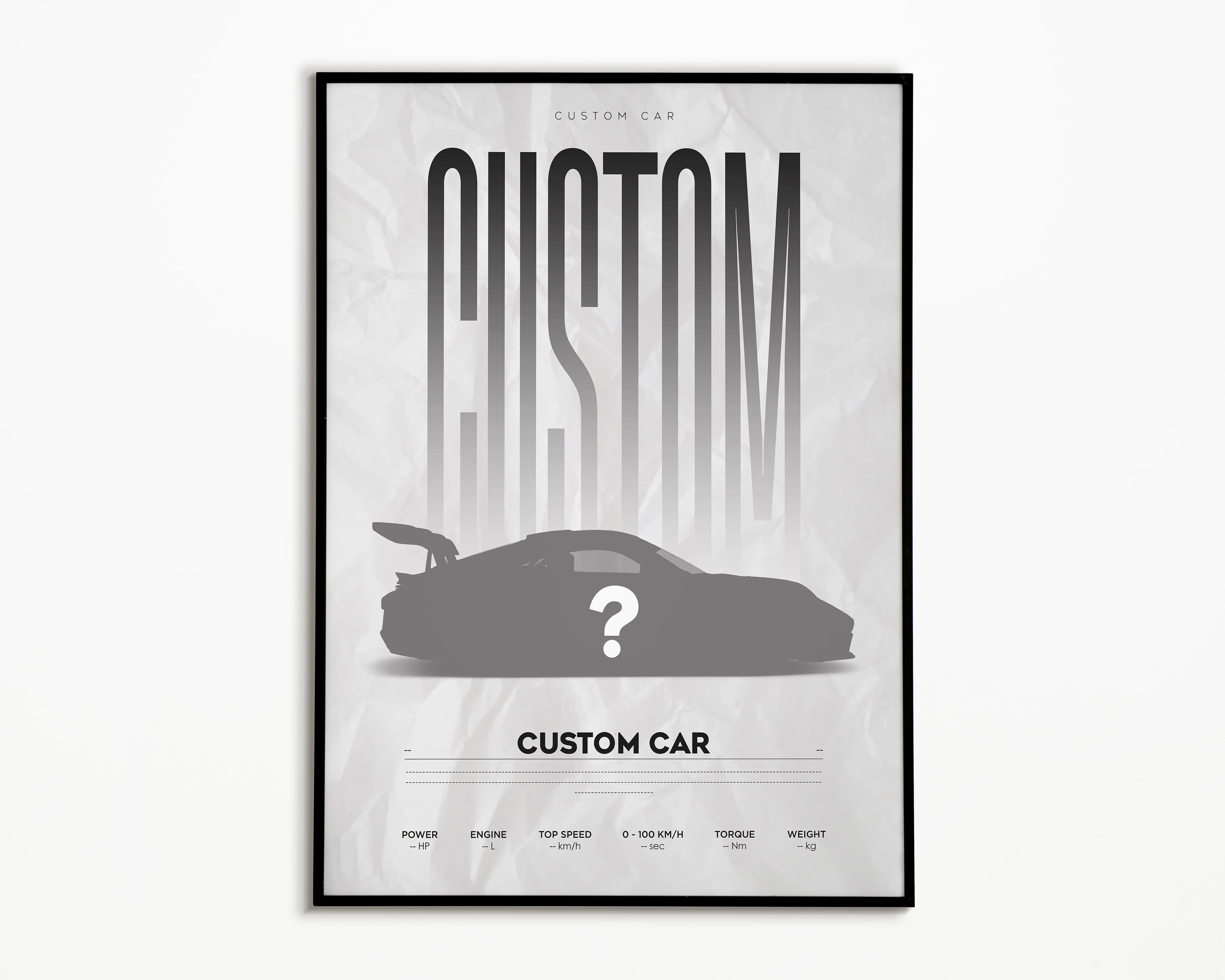 Custom Car Poster (Digital Download) ONRCreative