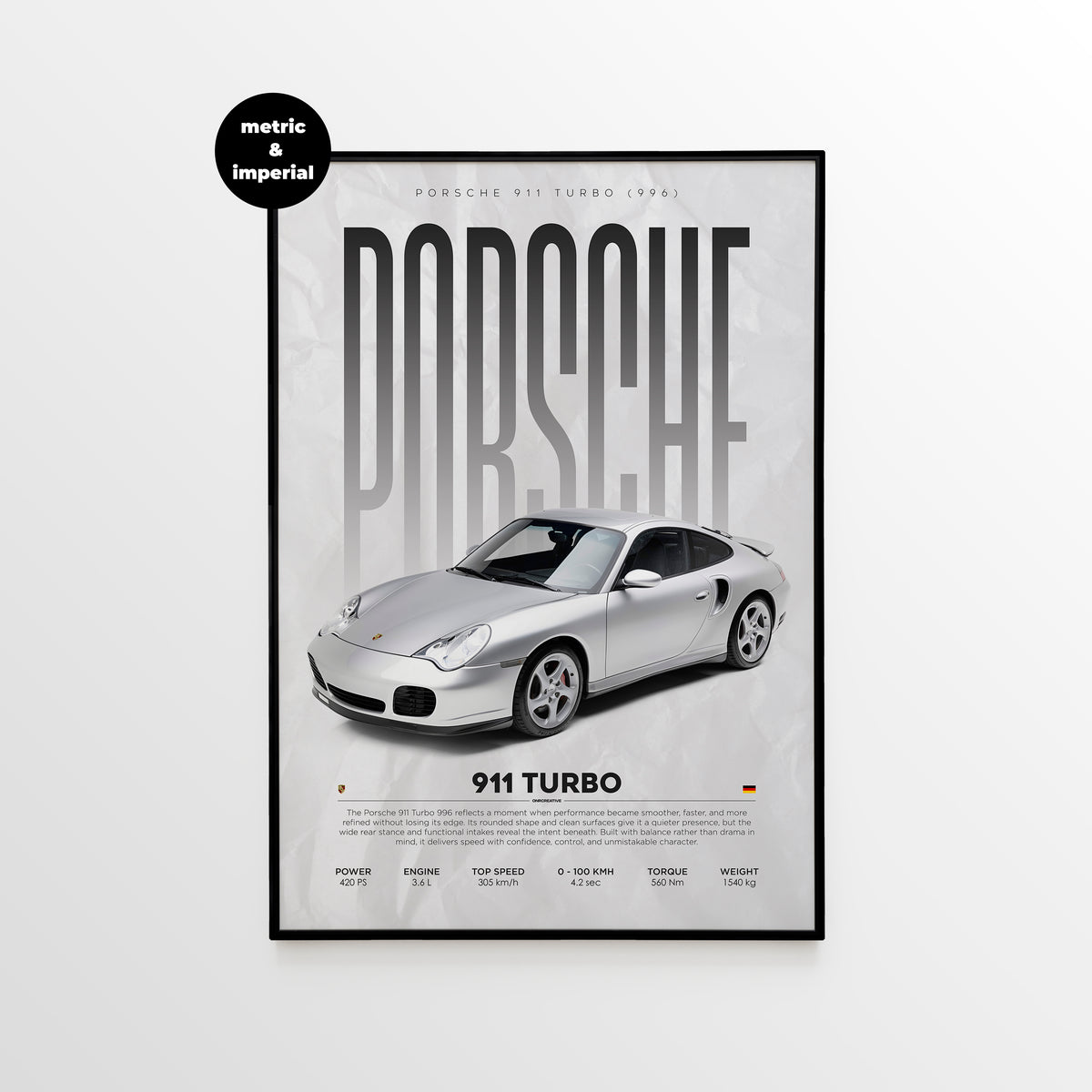 Porsche 911 Turbo (996) Poster