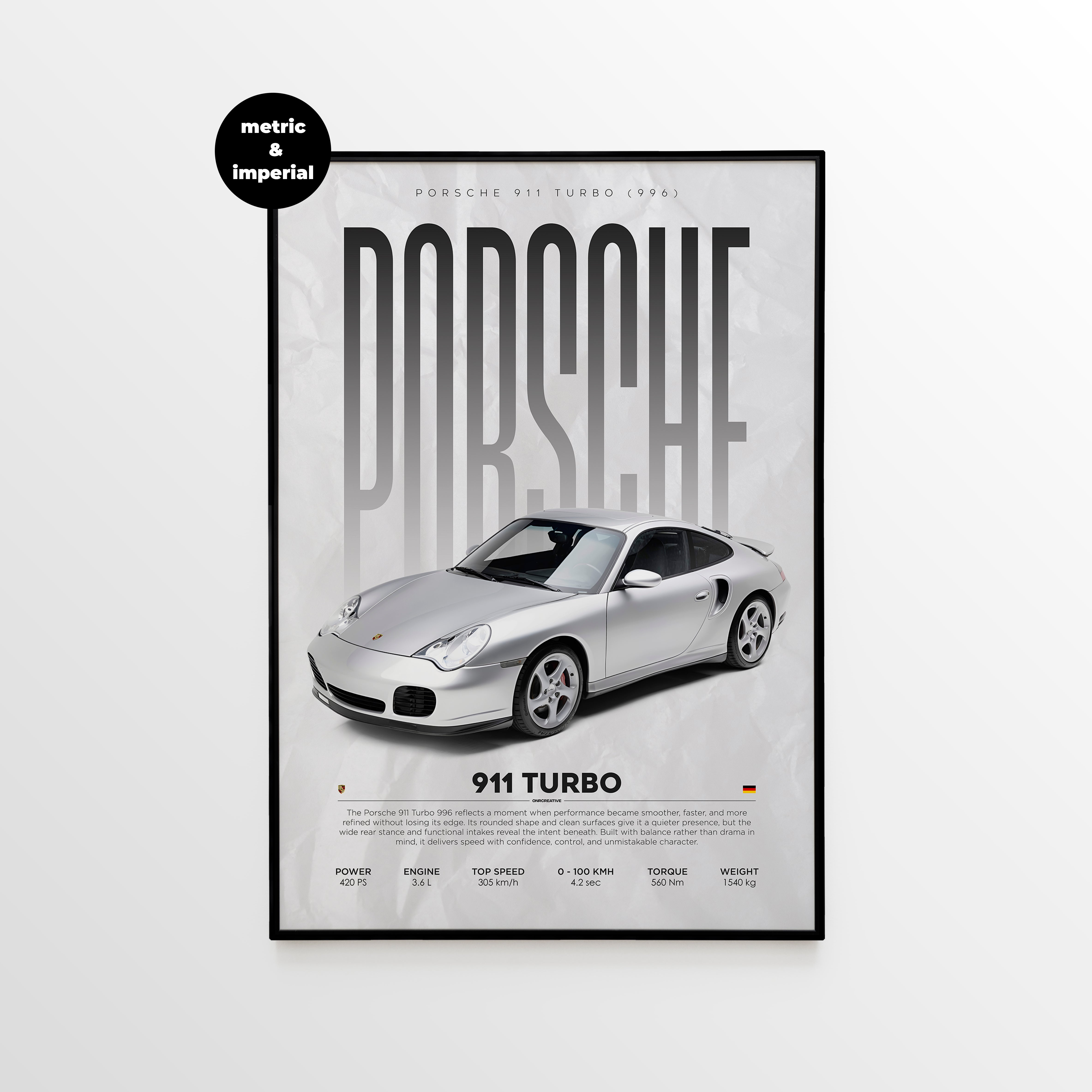 Porsche 911 Turbo (996) Poster