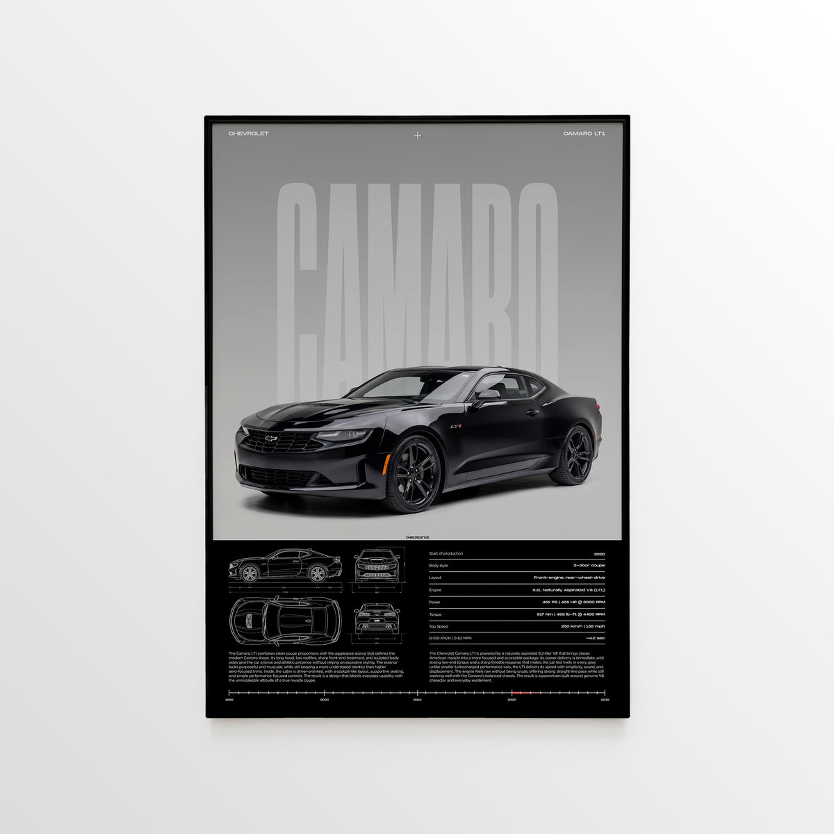 Chevrolet Camaro LT1 Car Poster