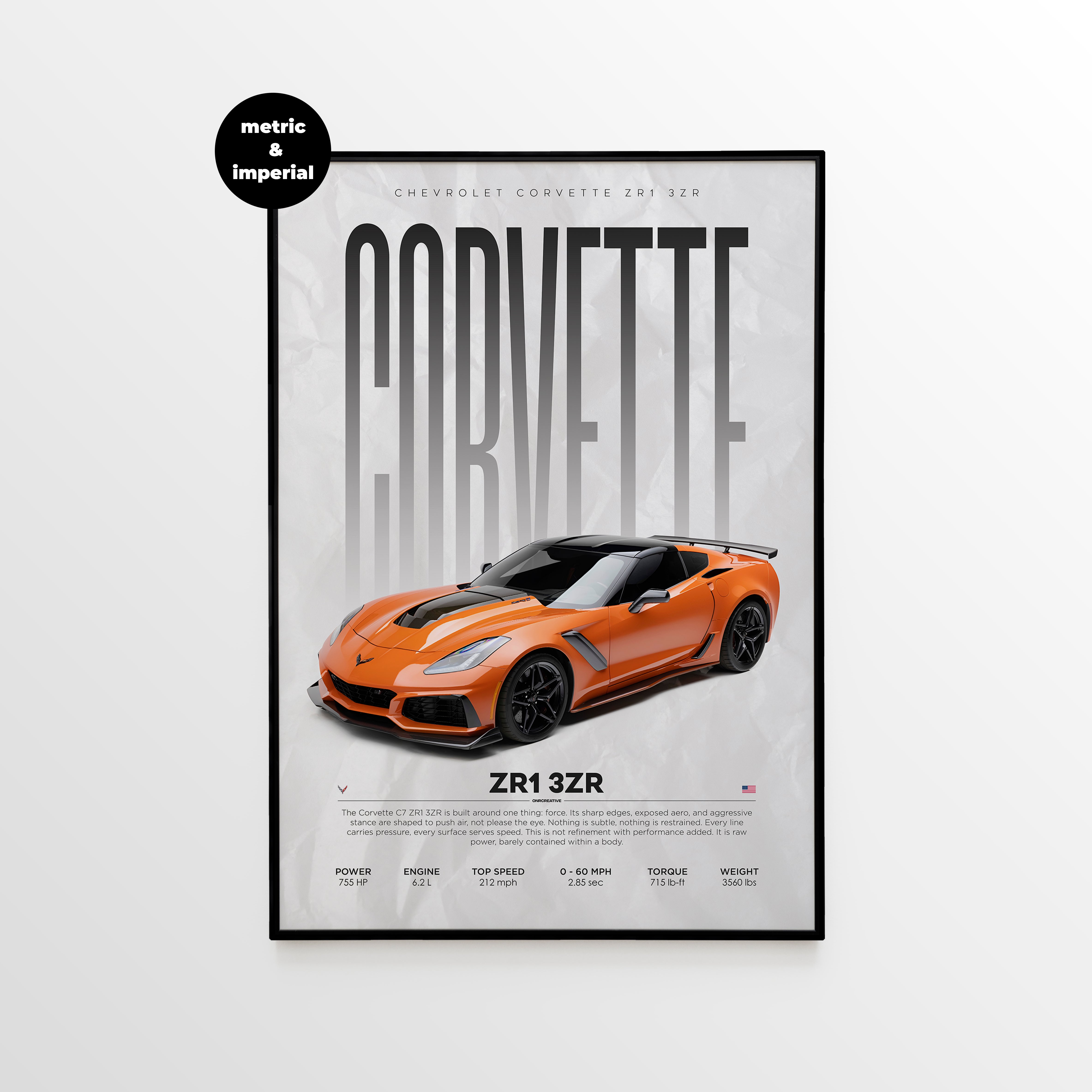 Chevrolet Corvette C7 ZR1 Poster