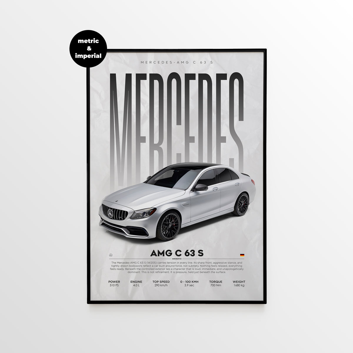 Mercedes-AMG C 63 S (W205) Poster