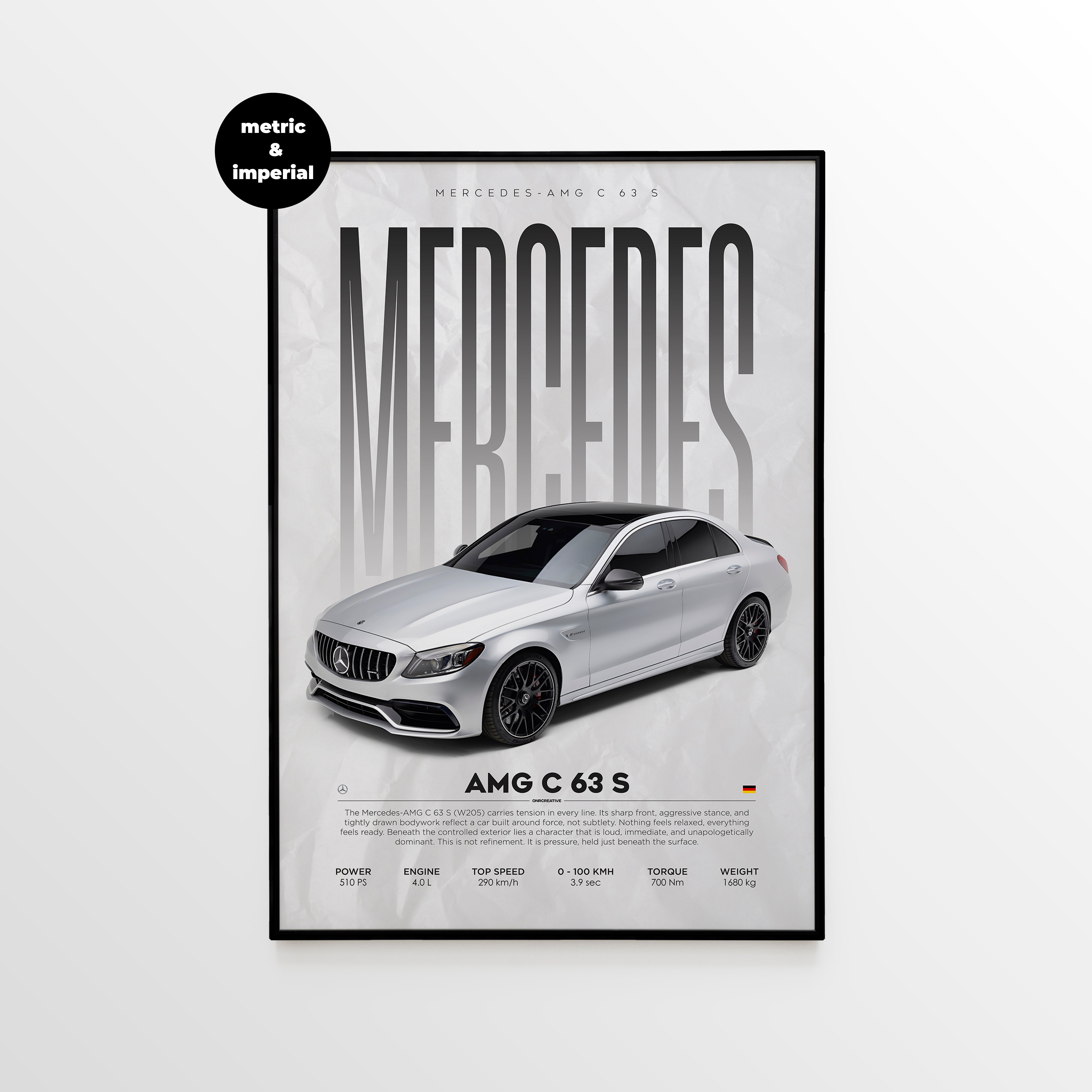 Mercedes-AMG C 63 S (W205) Poster