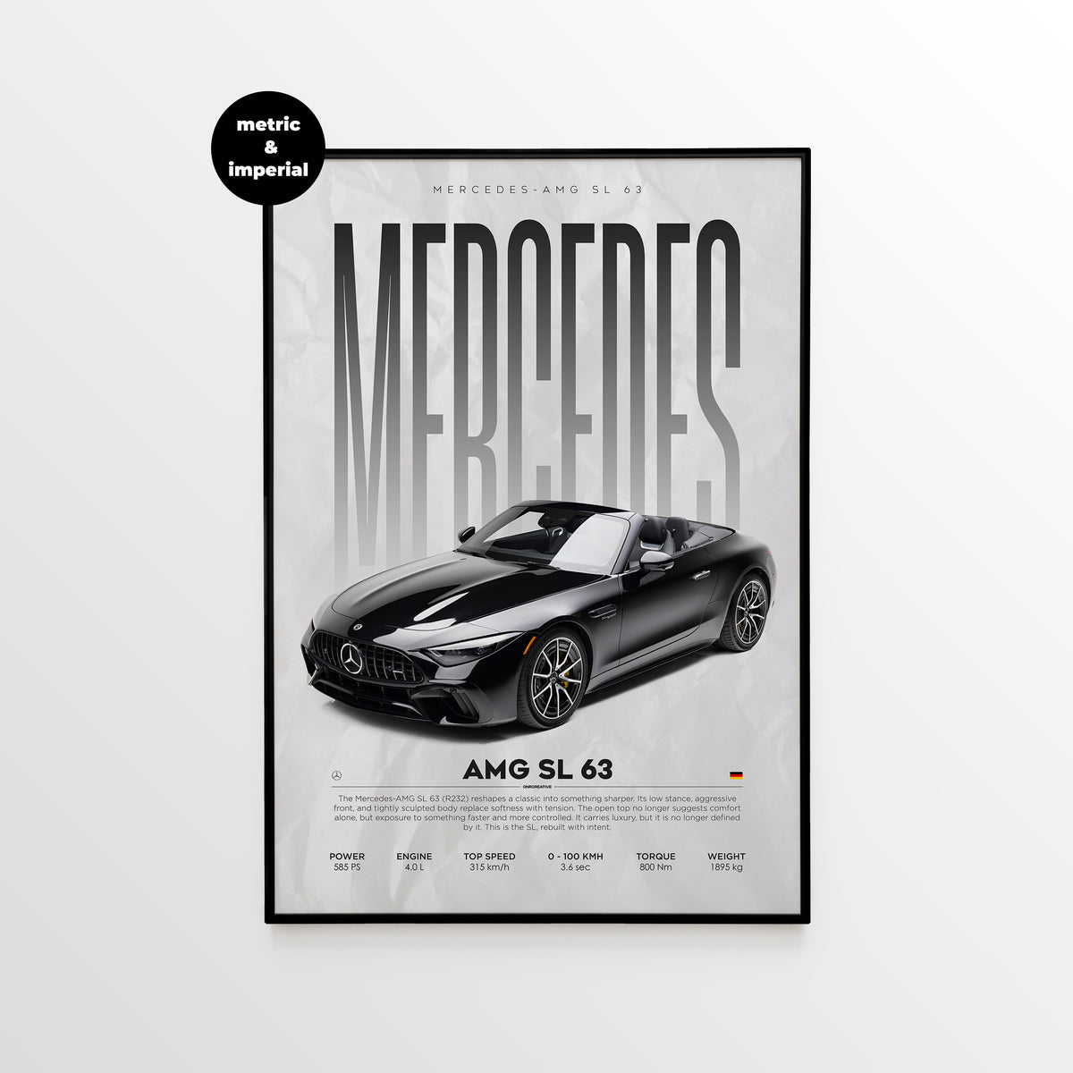 Mercedes-AMG SL 63 (R232) Poster