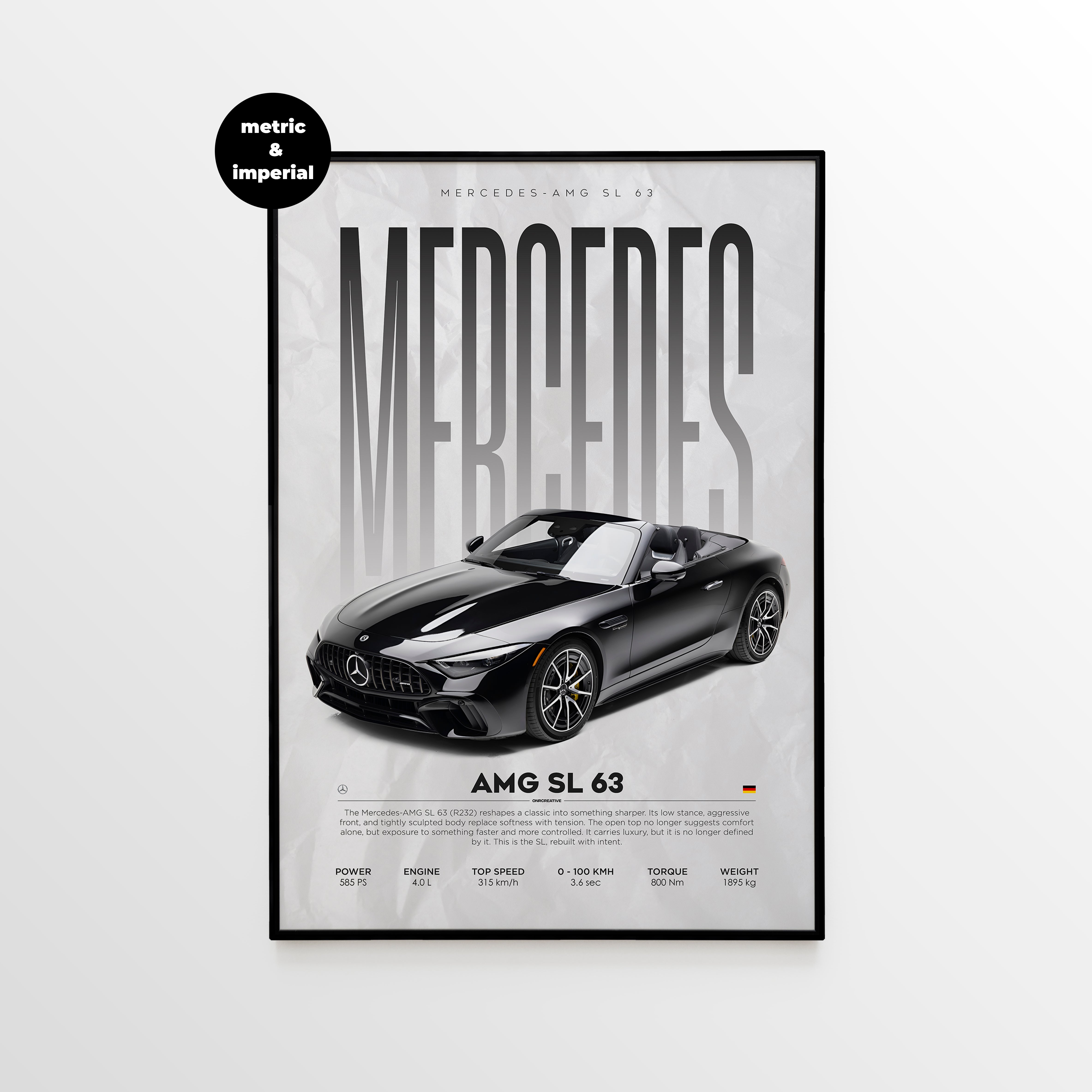 Mercedes-AMG SL 63 (R232) Poster