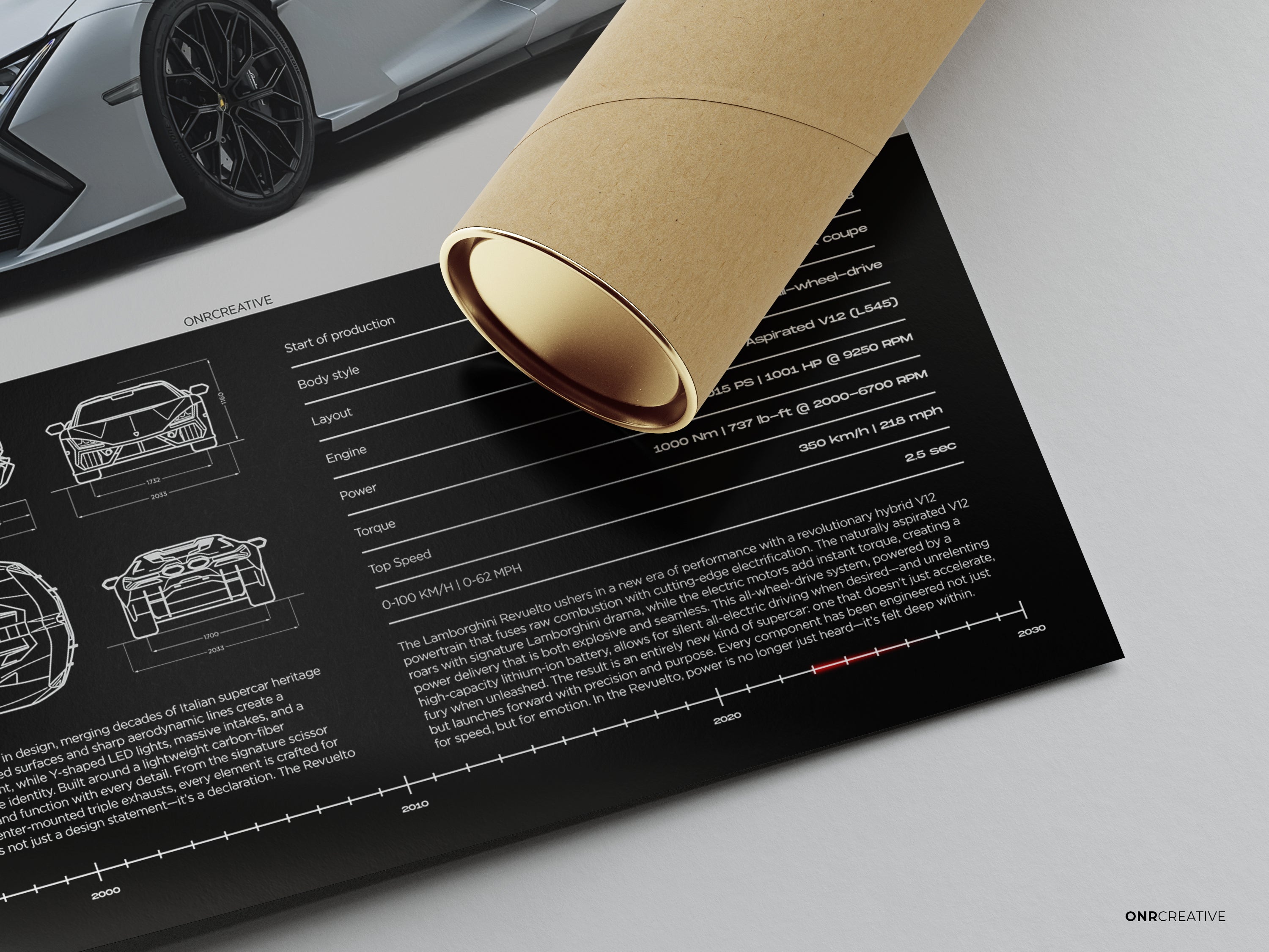 Lamborghini Revuelto Poster | Hybrid V12 Supercar Wall Art | Luxury Automotive Print