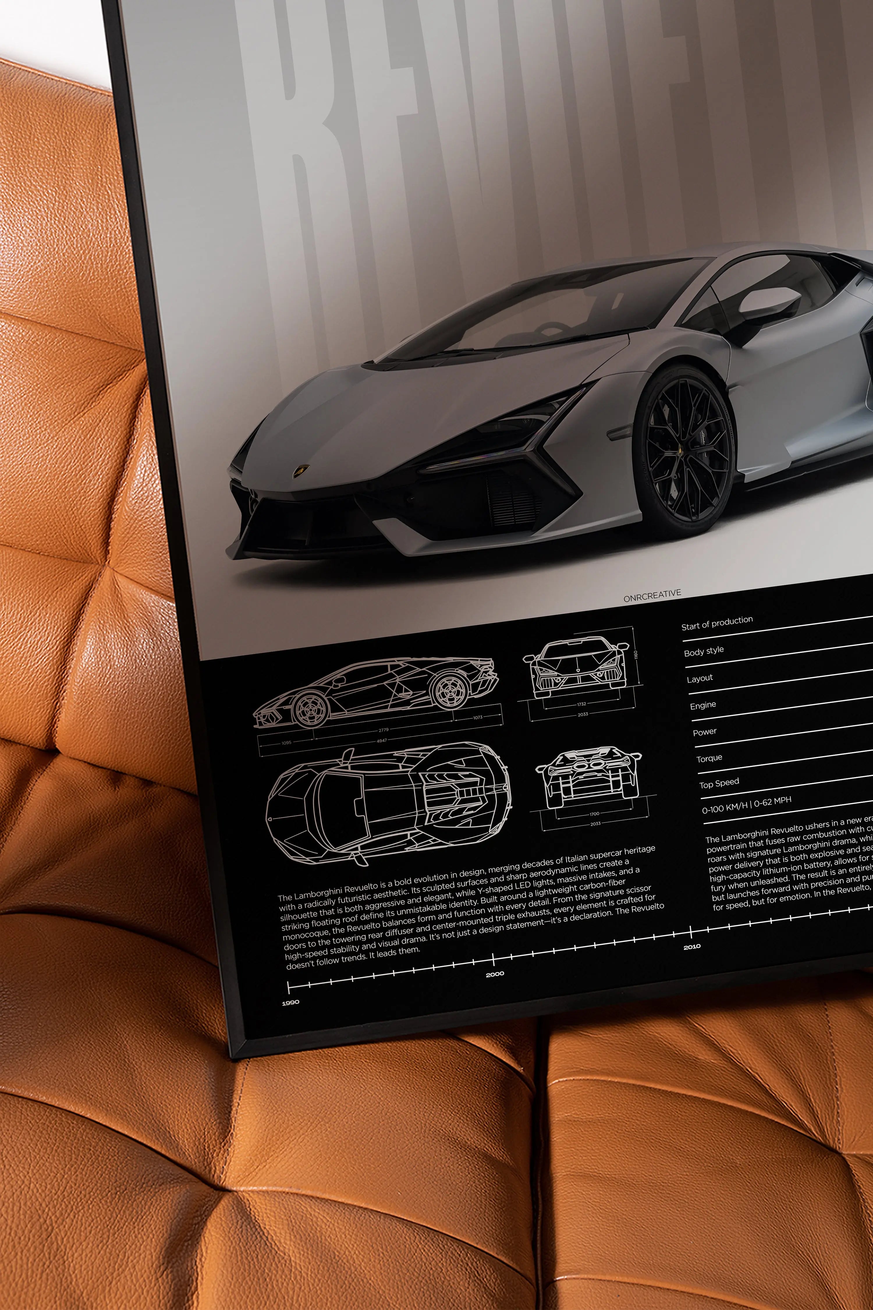 Lamborghini Revuelto Car Poster – Lamborghini Premium Wall Art