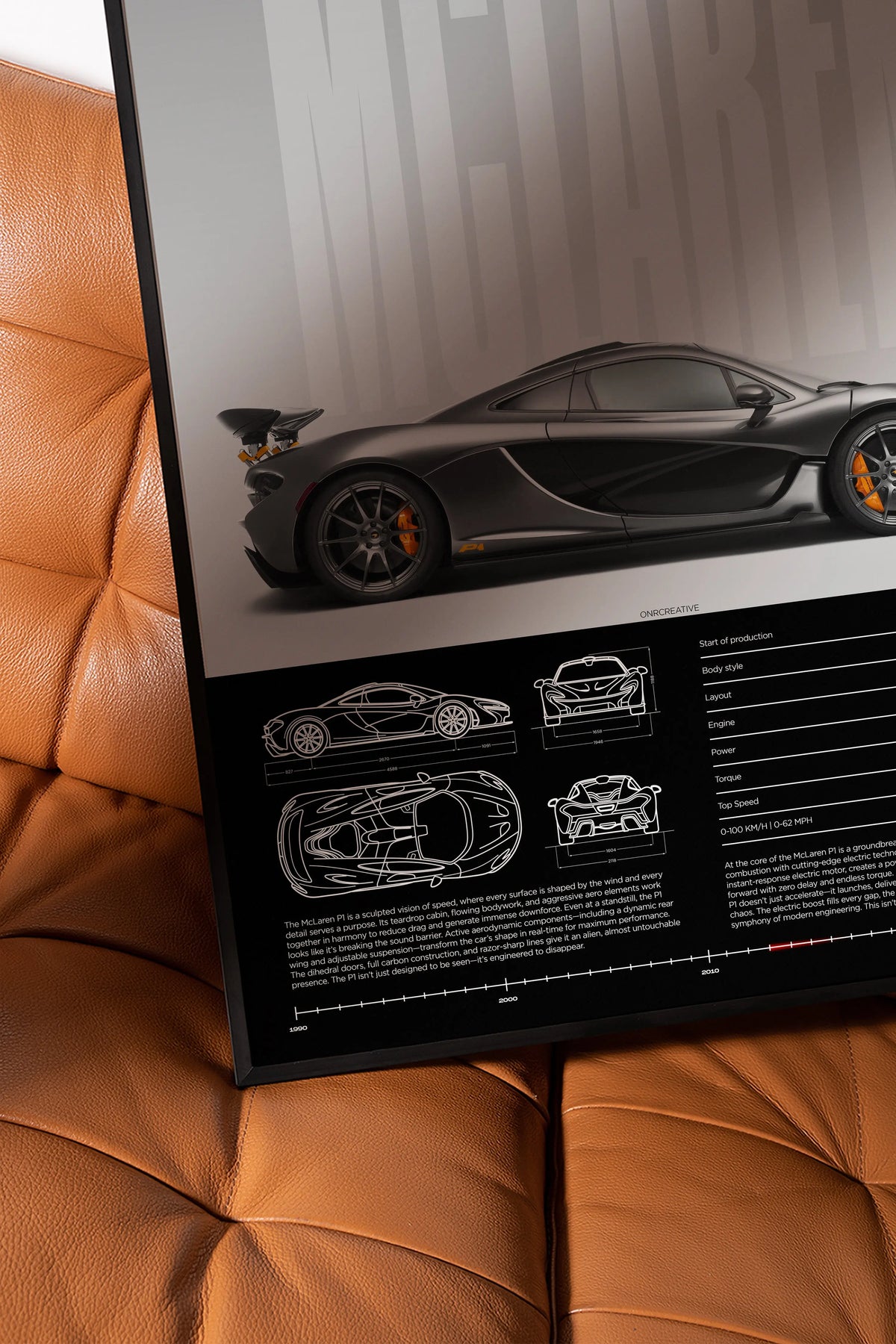 McLaren P1 Car Poster ONRCreative