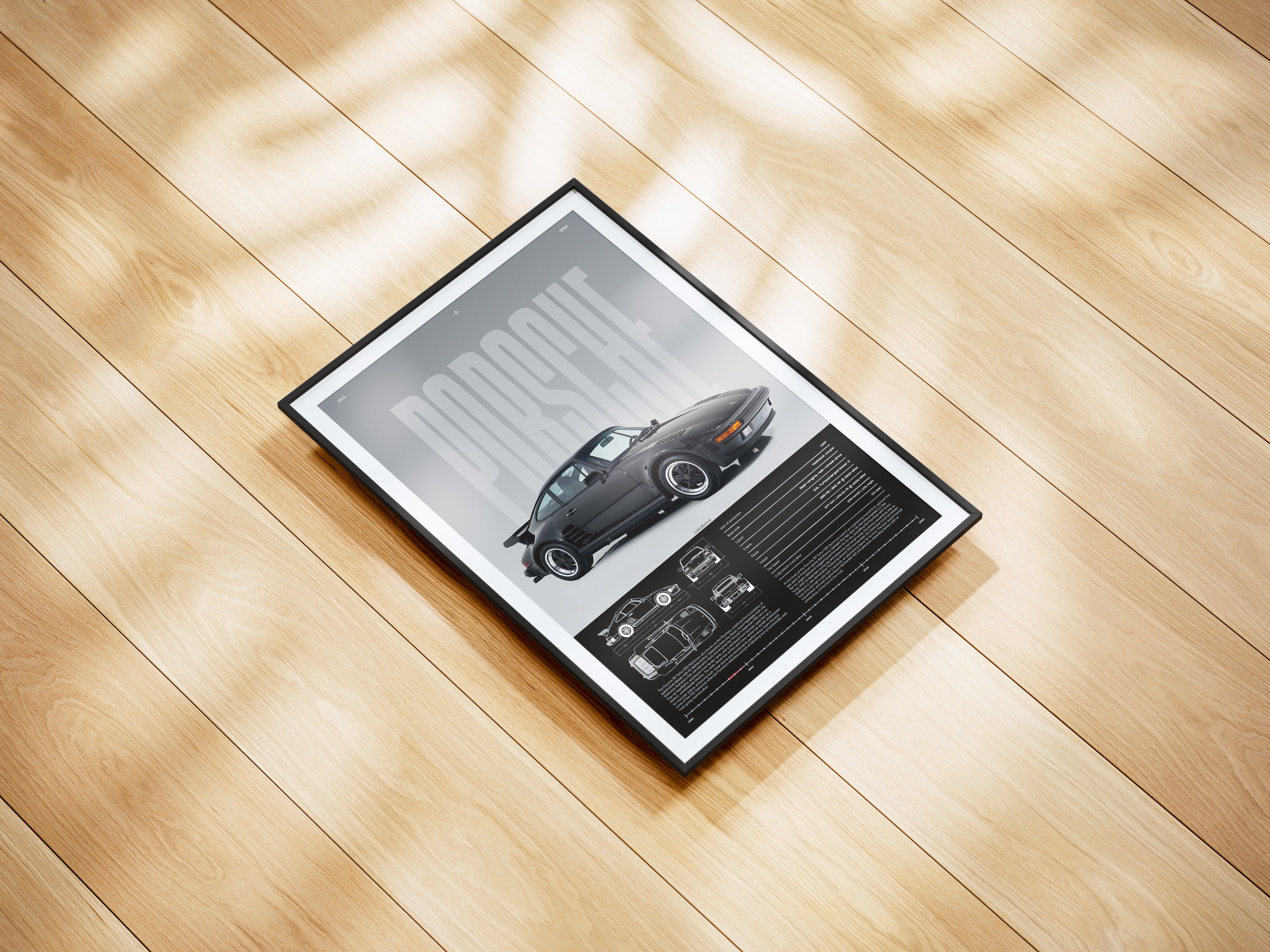 Porsche 911 Turbo 930 Slantnose Poster | Classic Porsche Wall Art | Vintage 80s Supercar Print