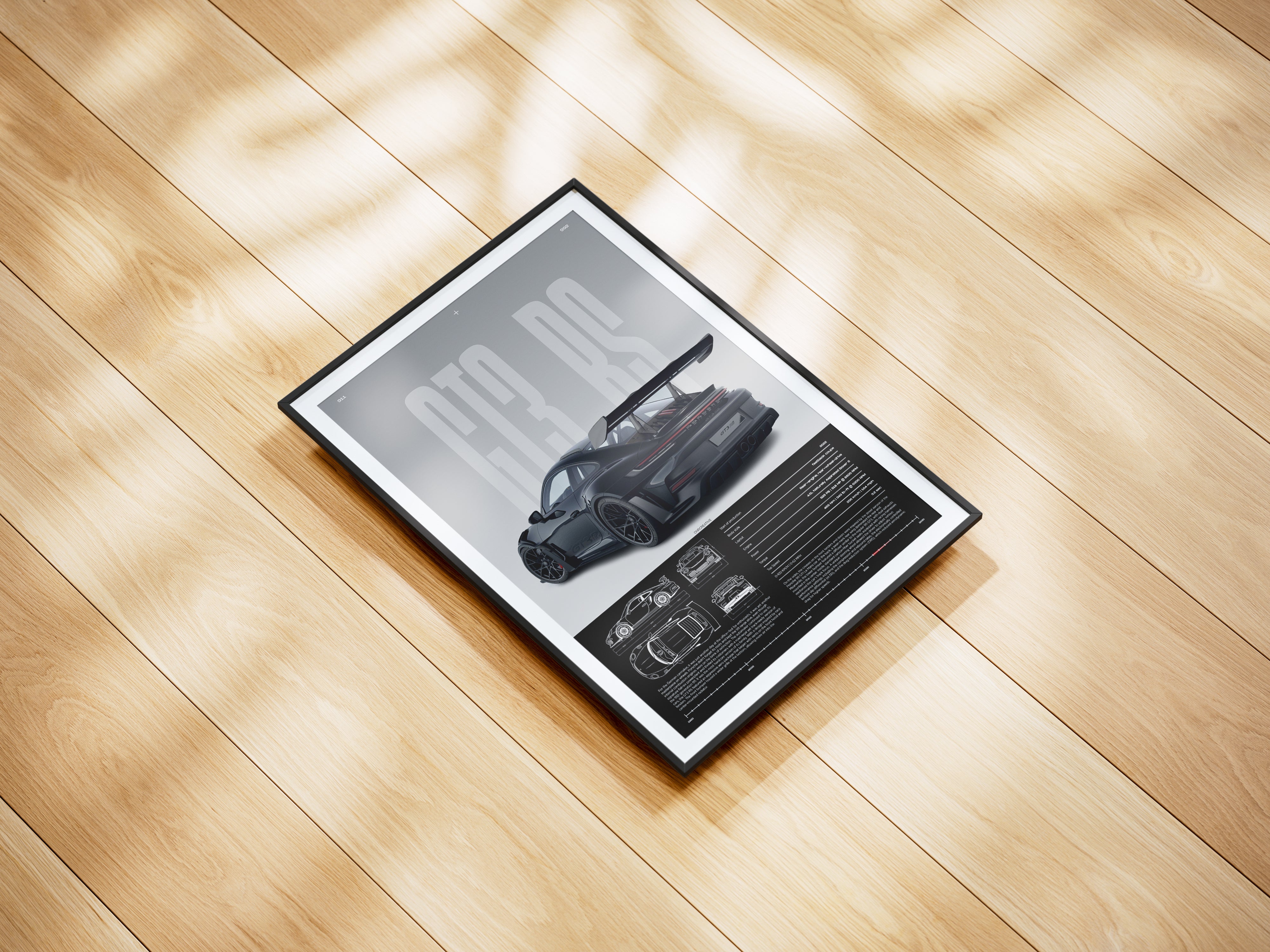 Porsche 911 GT3 RS Poster | Rear View 992 Sports Car Wall Art | Luxury Automotive Print