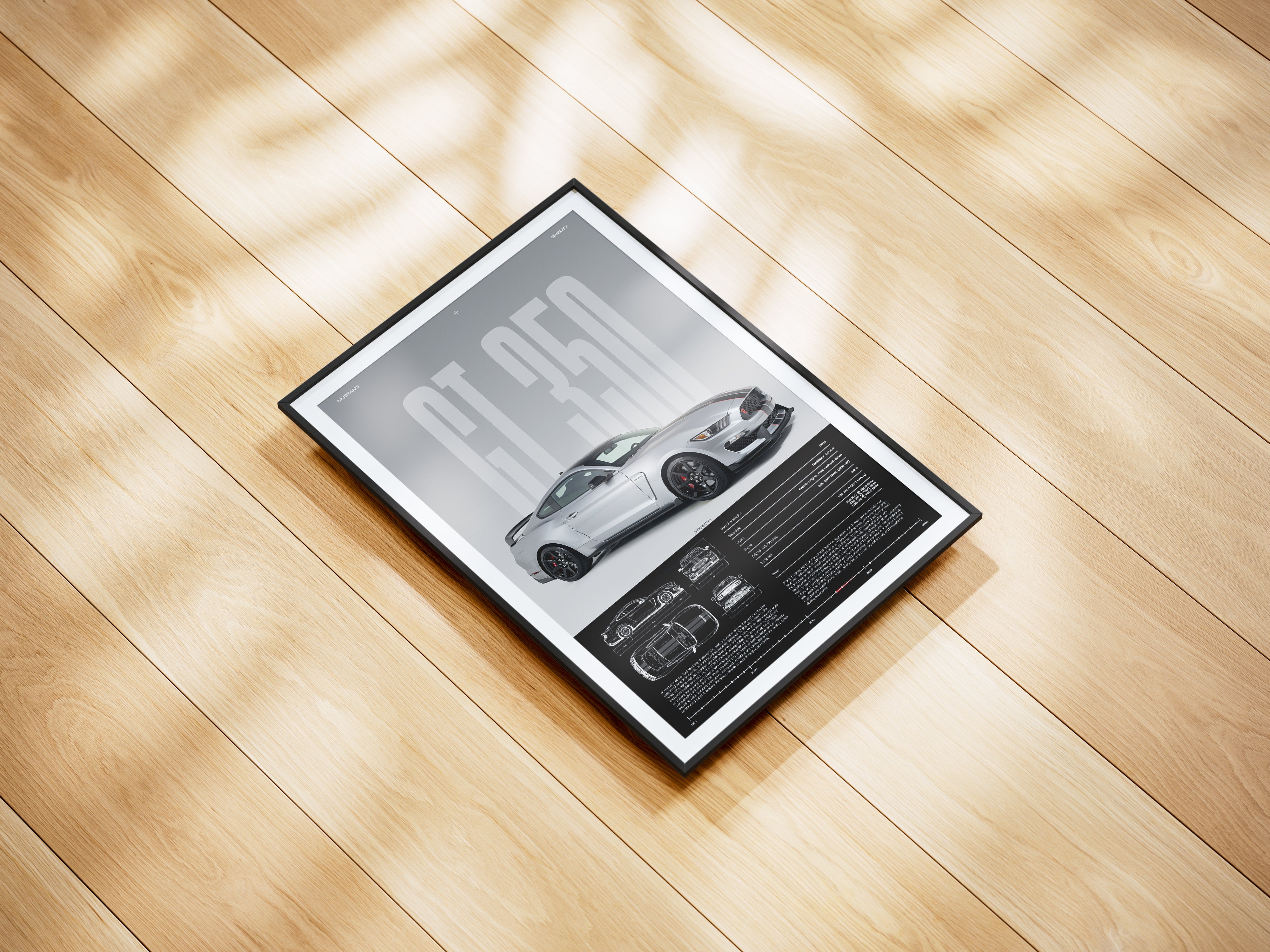 Ford Mustang Shelby GT350 Poster | American Muscle Car Wall Art | Automotive Print