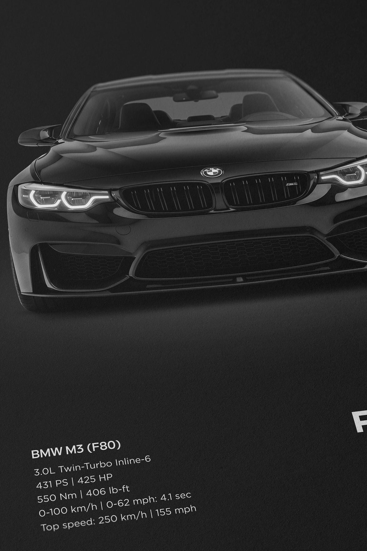 BMW F80 M3 Poster