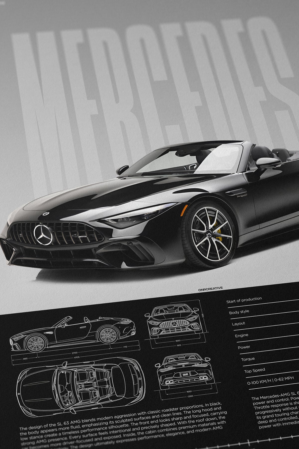 Mercedes-AMG SL 63 (R232) Poster