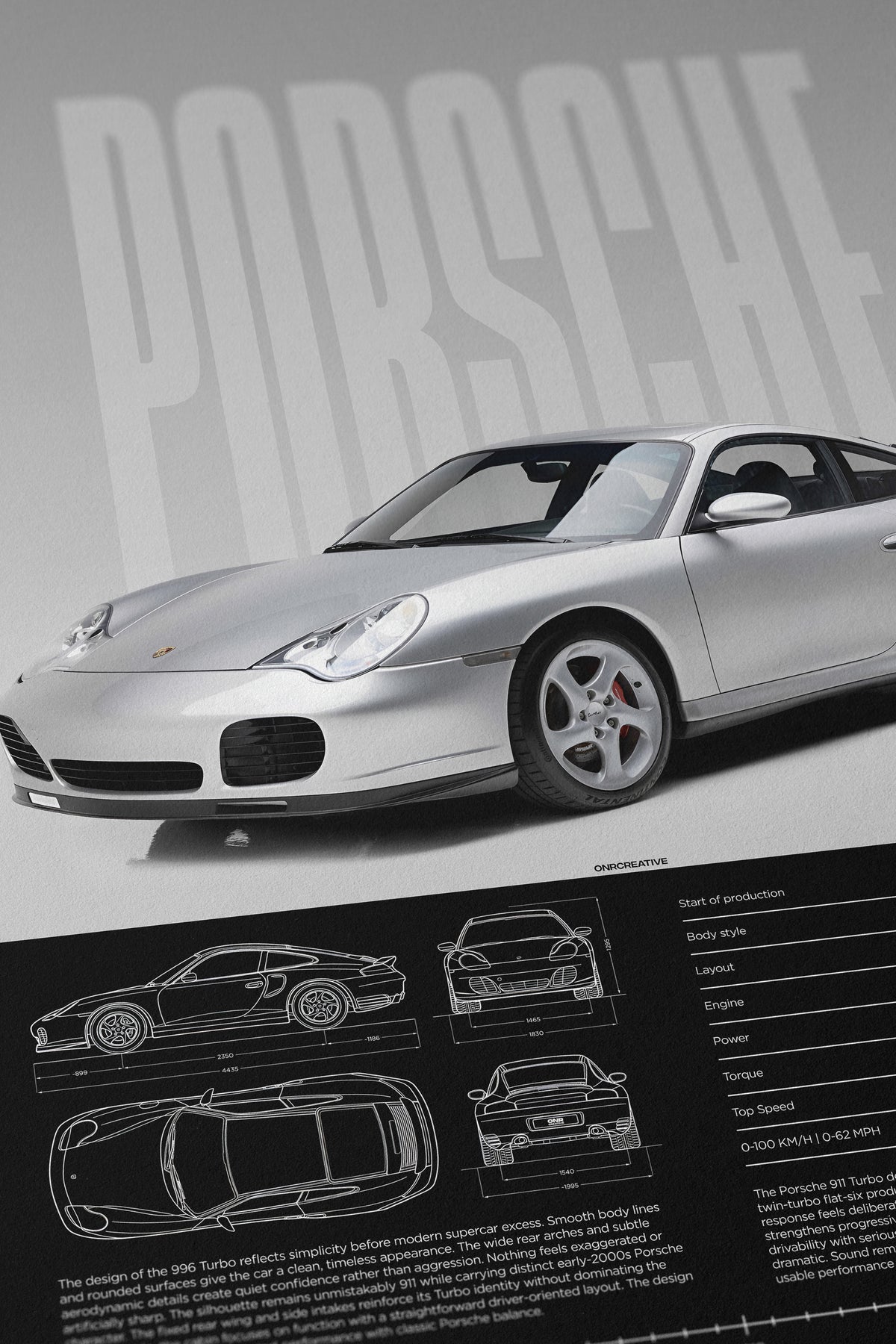 Porsche 911 Turbo (996) Poster