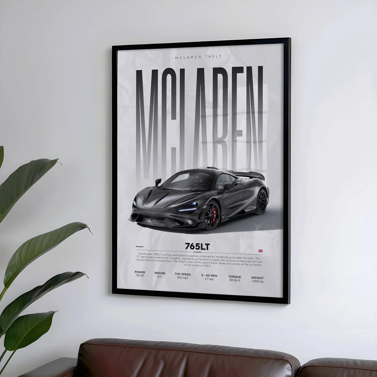 McLaren 765LT Car Poster ONRCreative