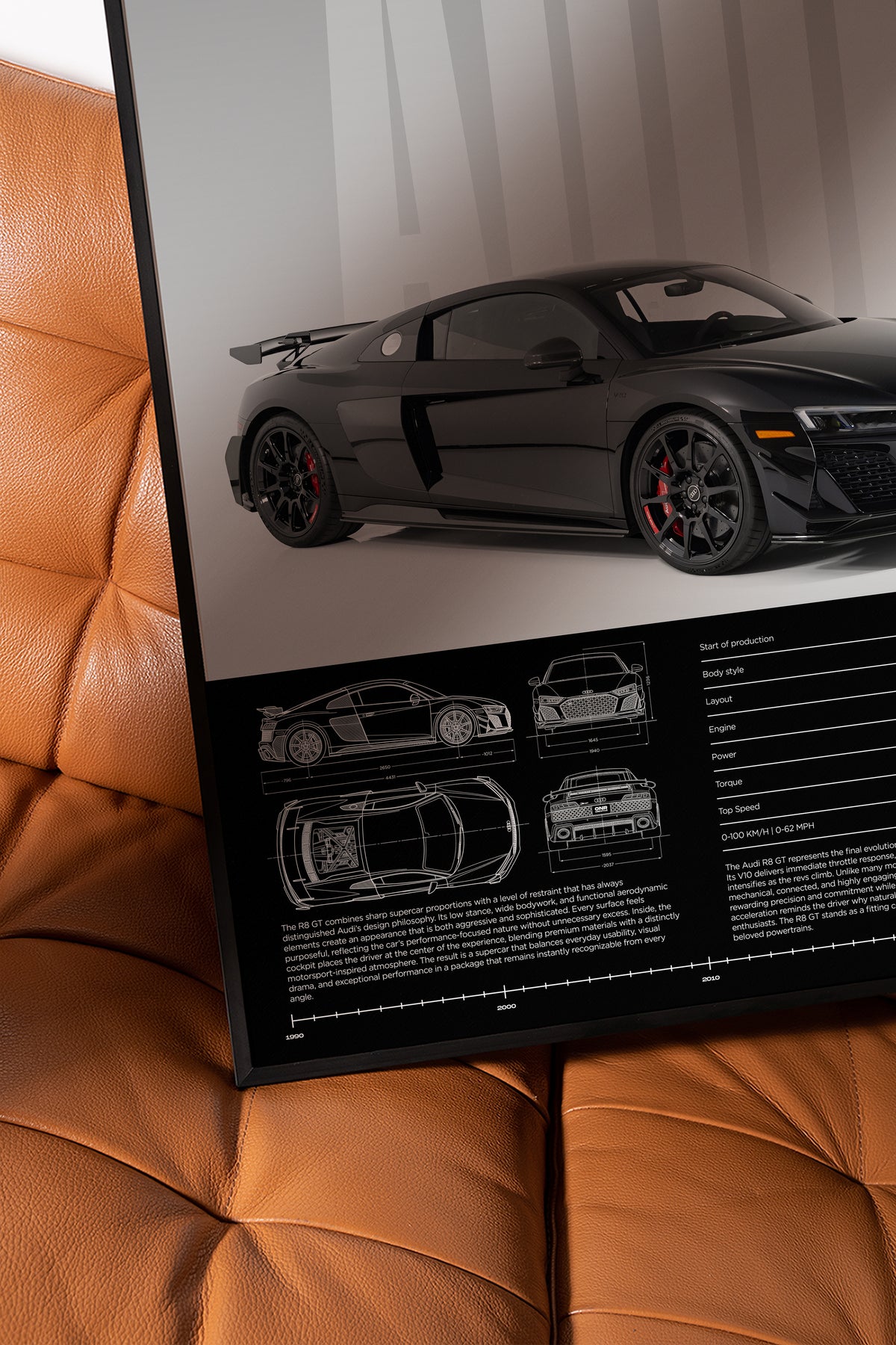Audi R8 V10 GT Car Poster