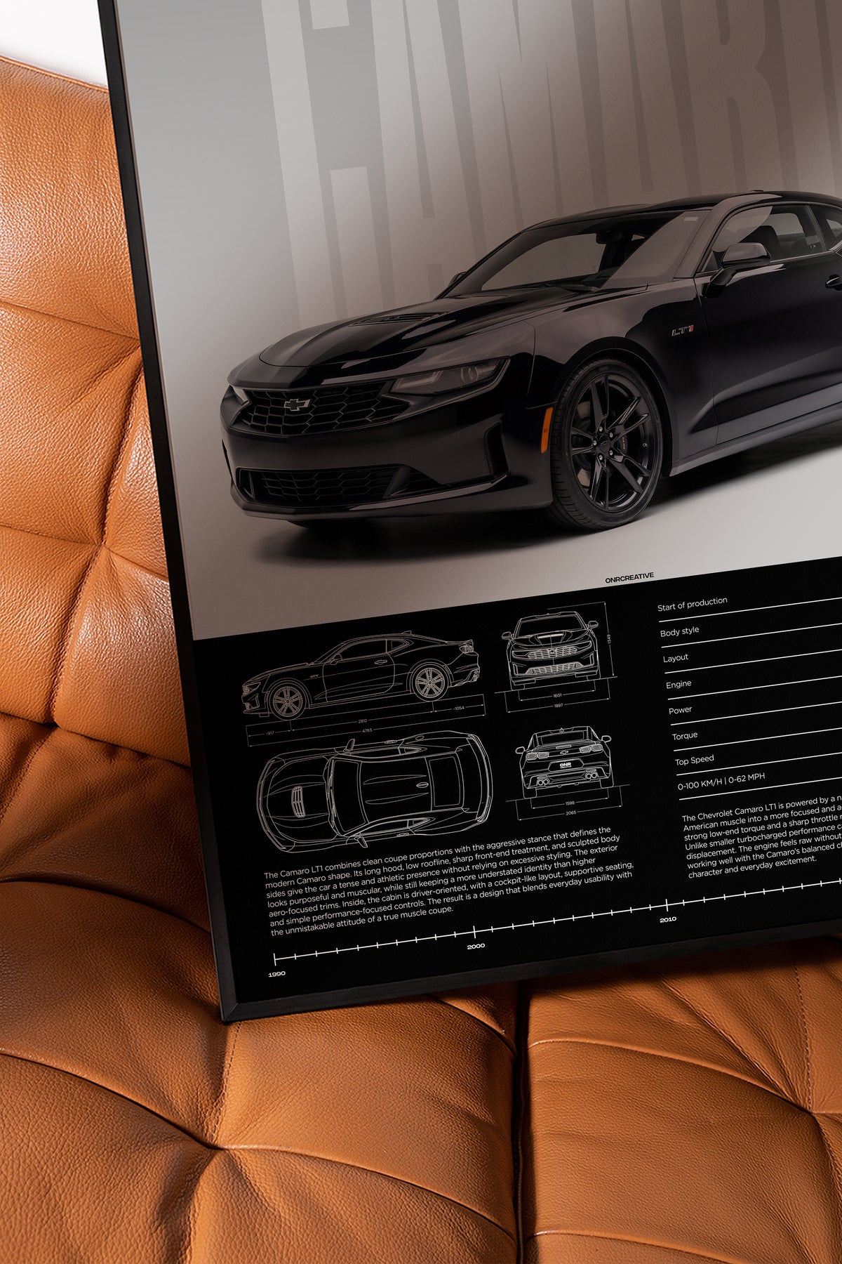 Chevrolet Camaro LT1 Car Poster