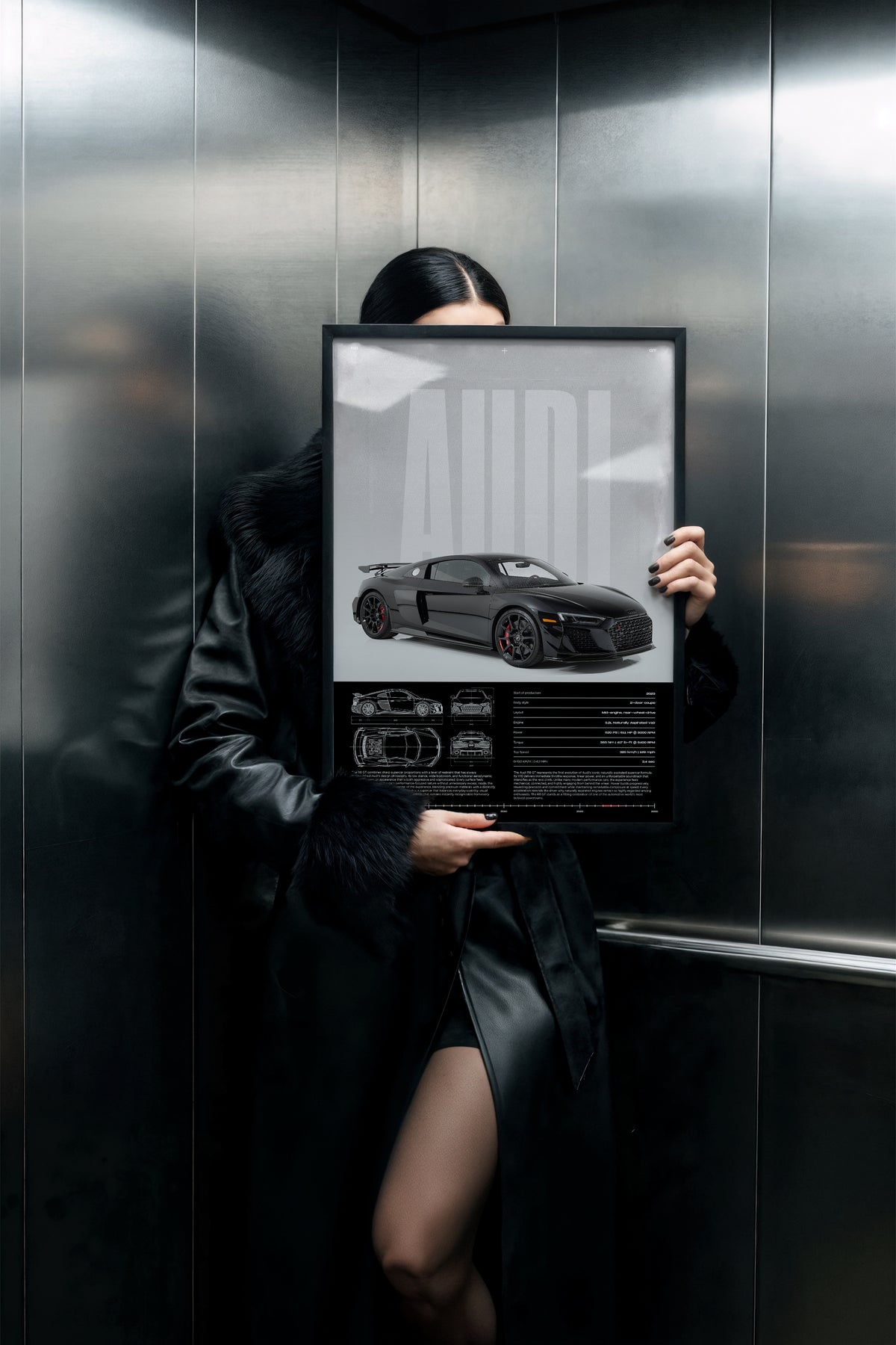 Audi R8 V10 GT Car Poster