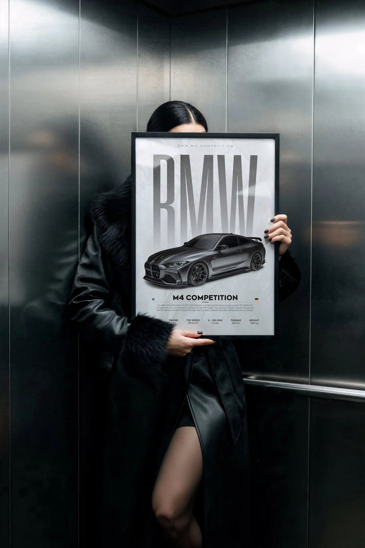 BMW M4 Competition G82 Car Poster ONRCreative