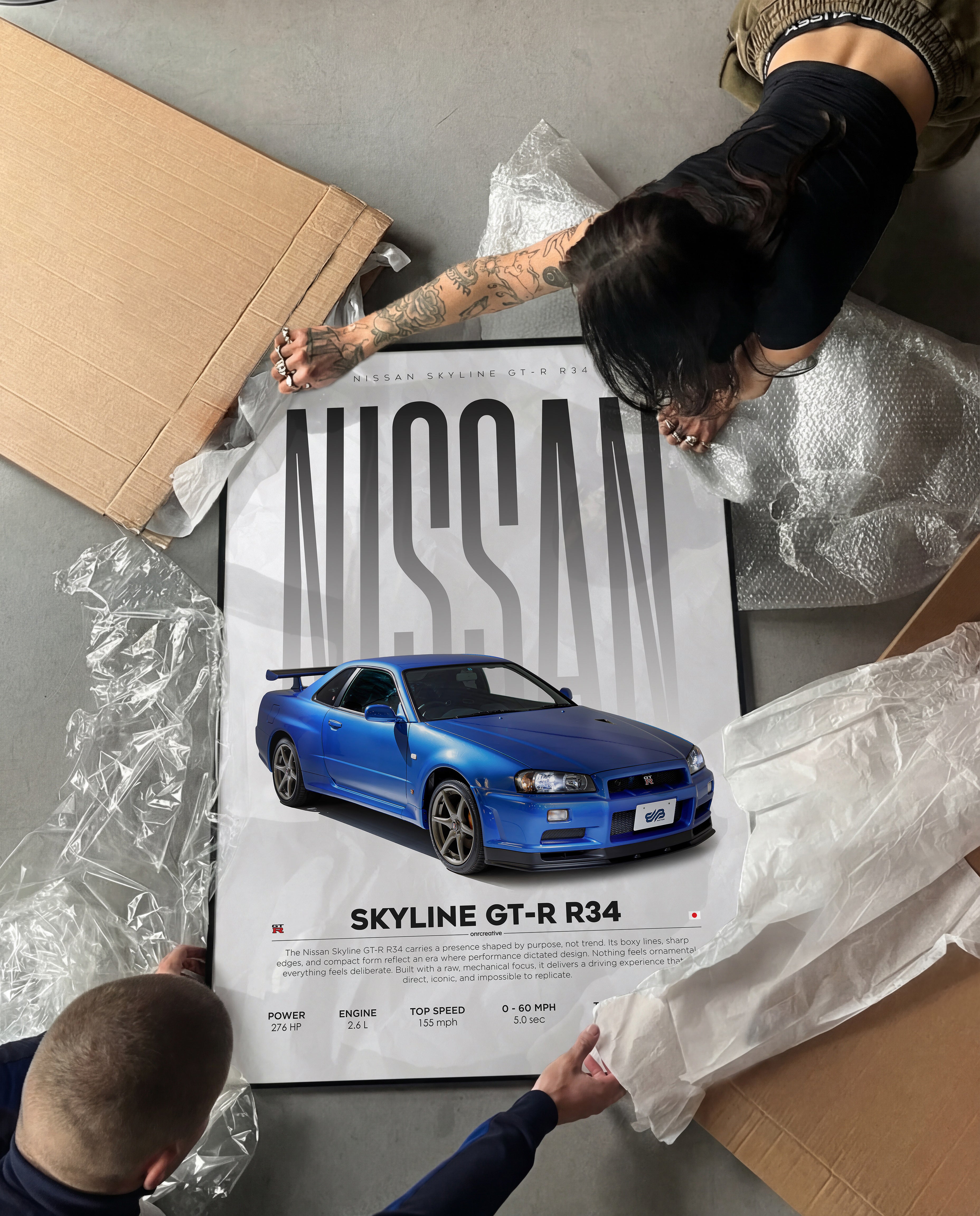 Nissan Skyline GT-R R34 Poster | Premium JDM Legend Wall Art Print