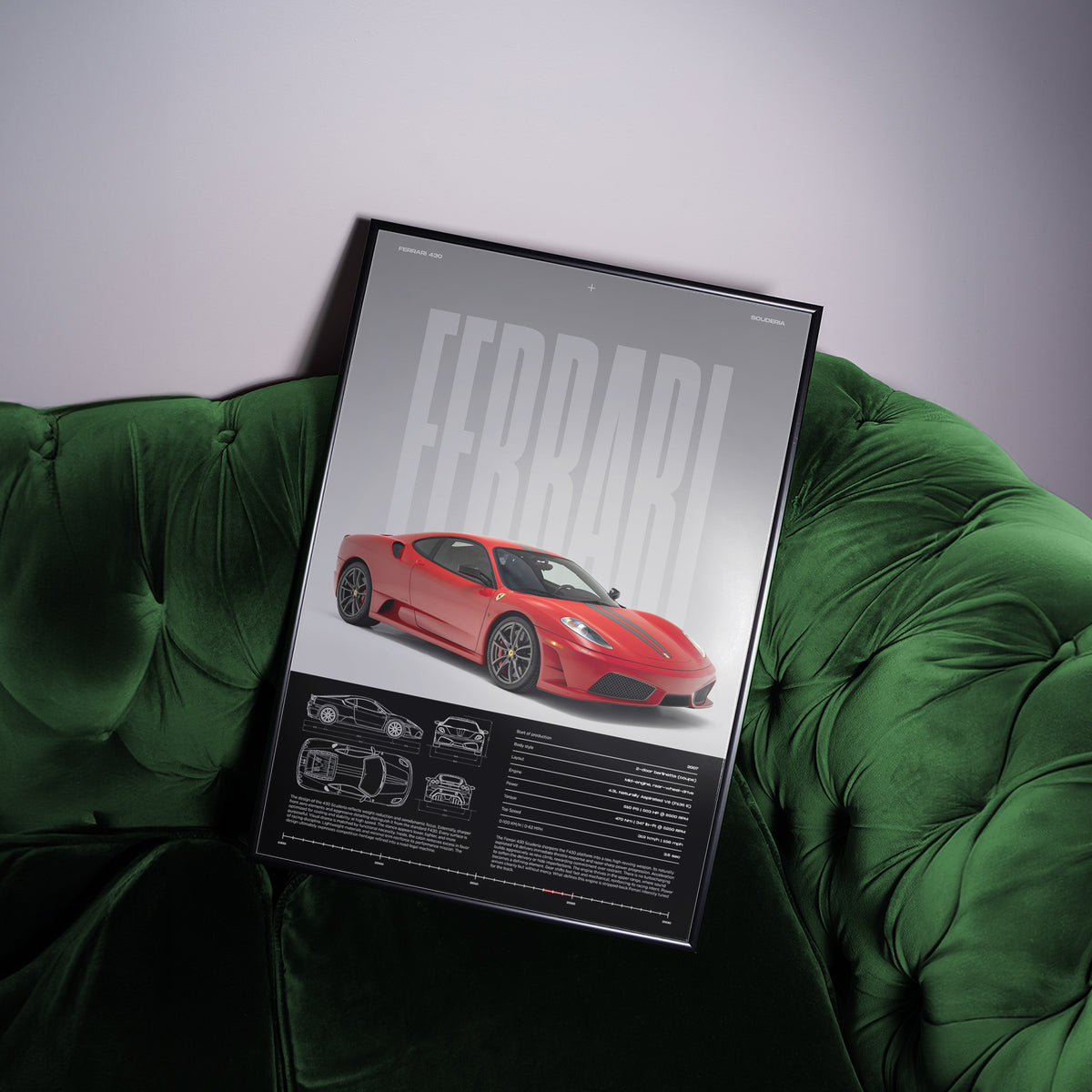 Ferrari F430 Scuderia Car Poster